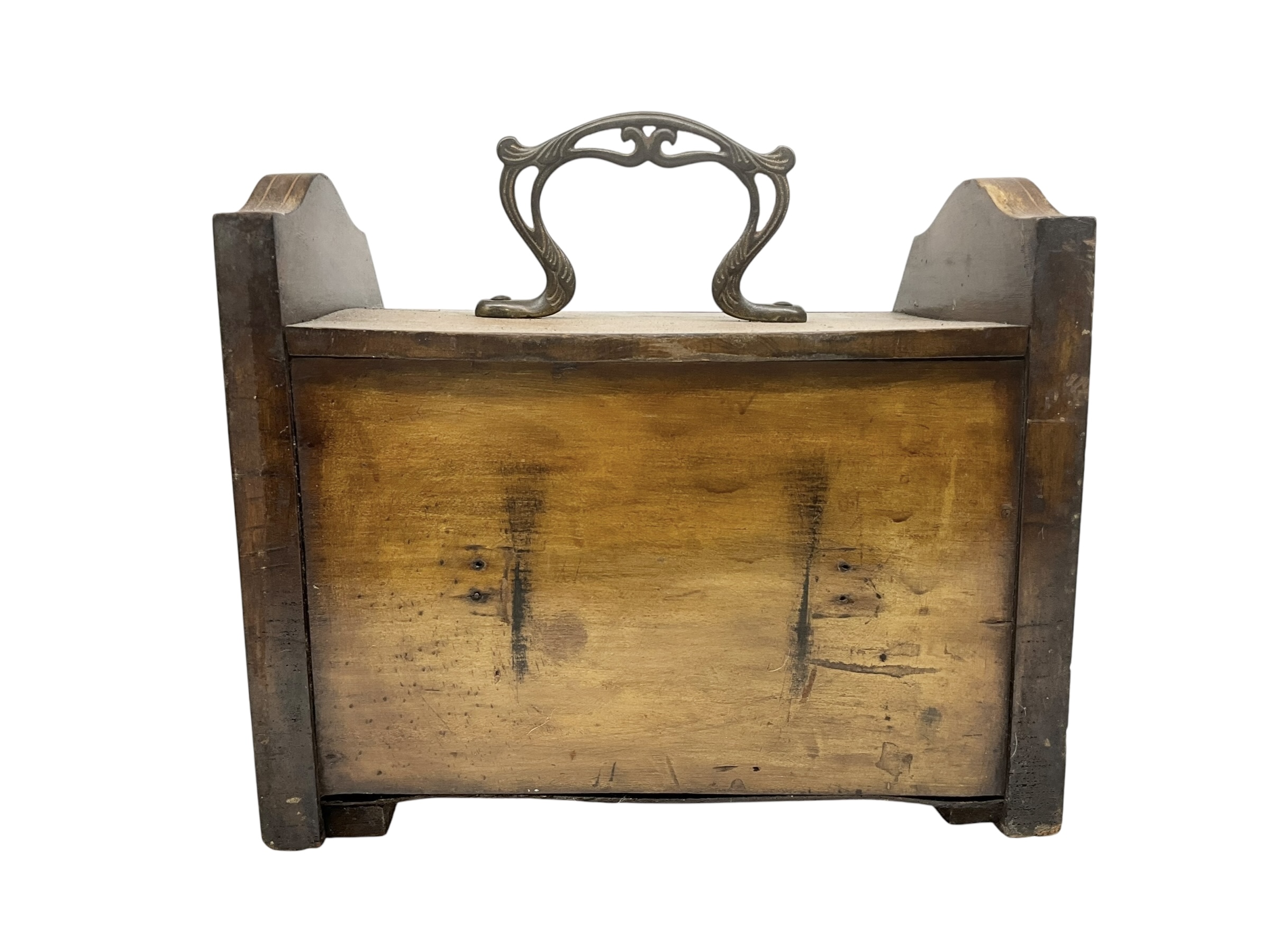 Antique Wooden Inlaid Coal Scuttle