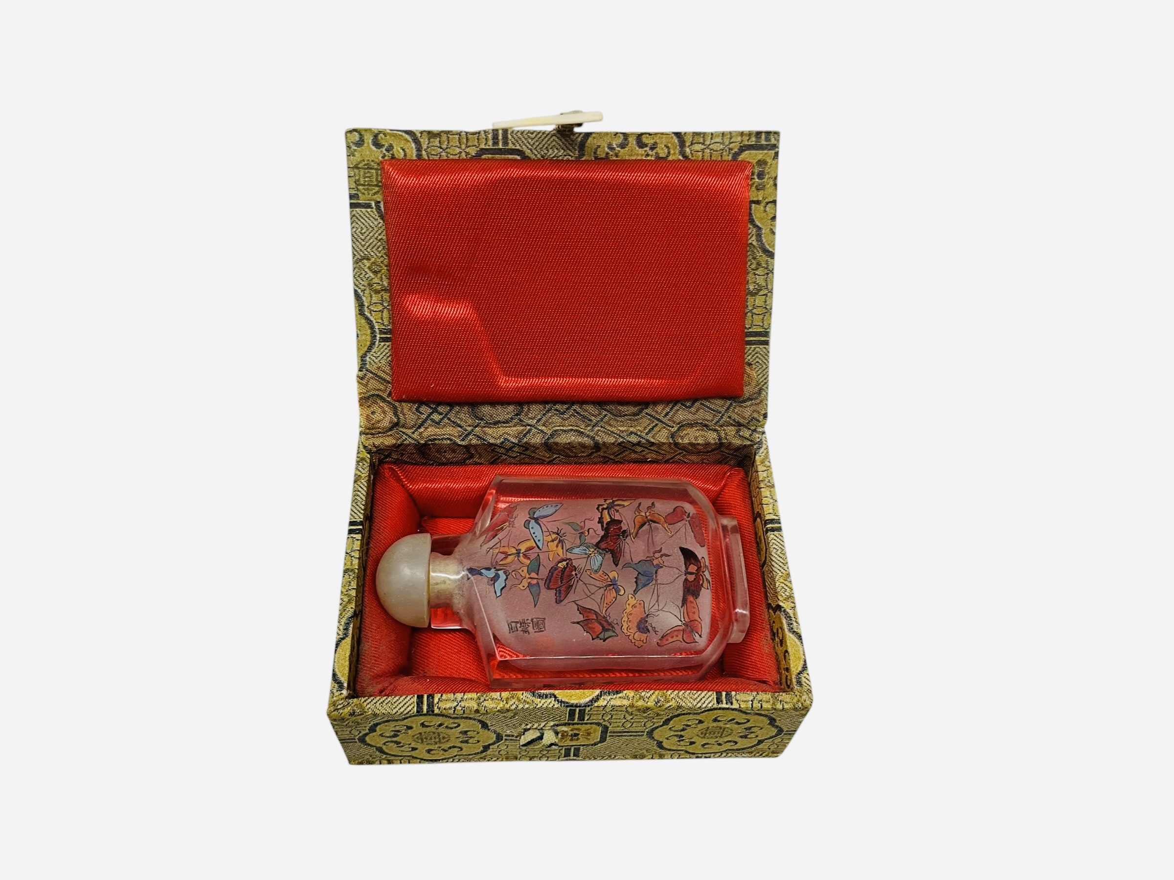 Reverse Painted Chinese Snuff Jar