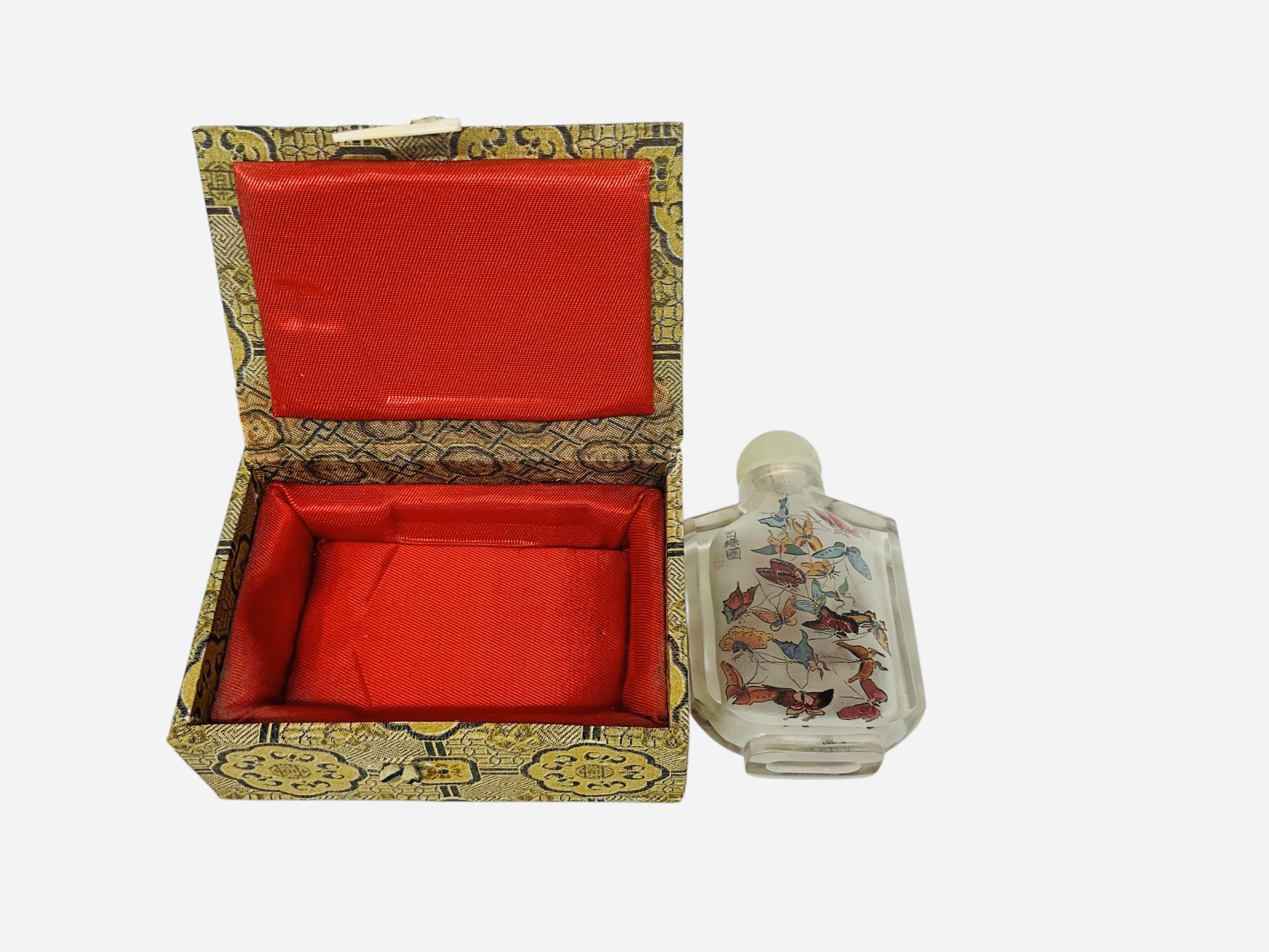 Reverse Painted Chinese Snuff Jar
