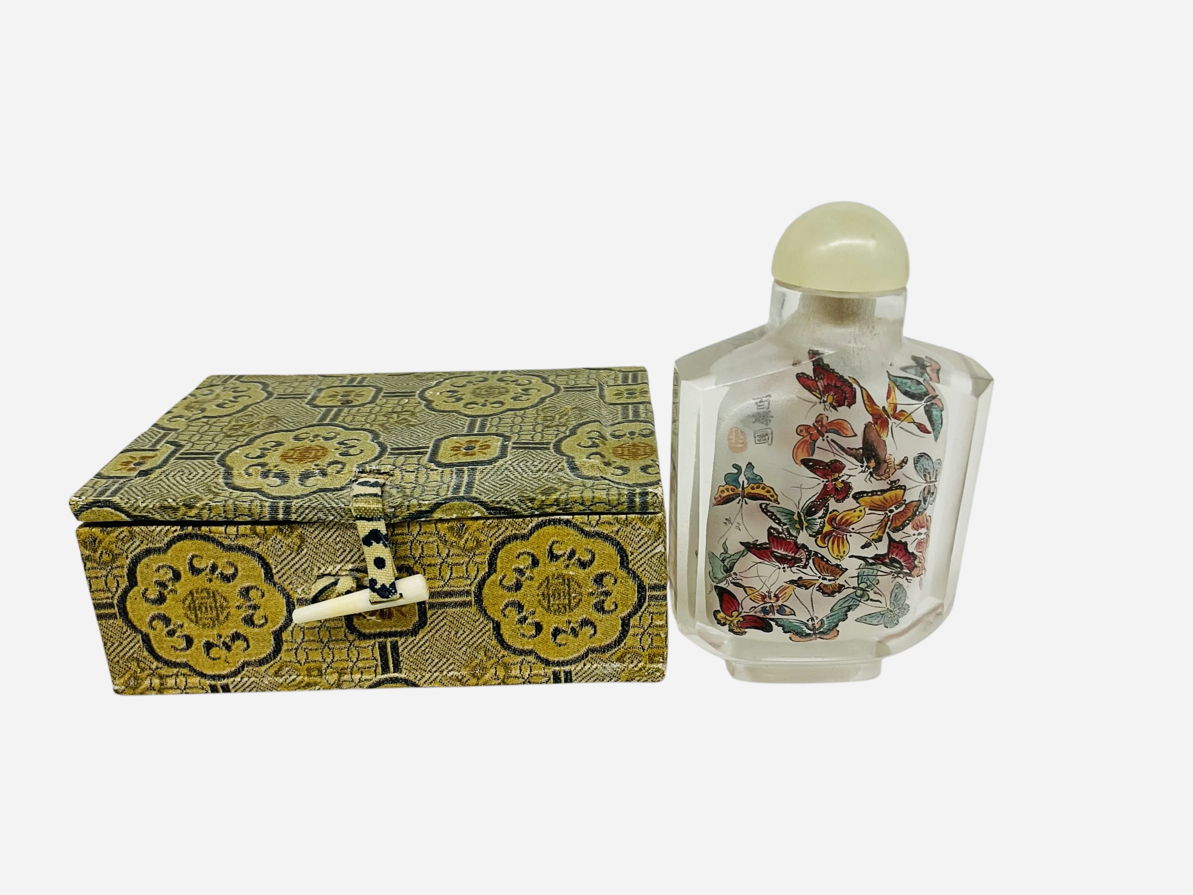 Reverse Painted Chinese Snuff Jar