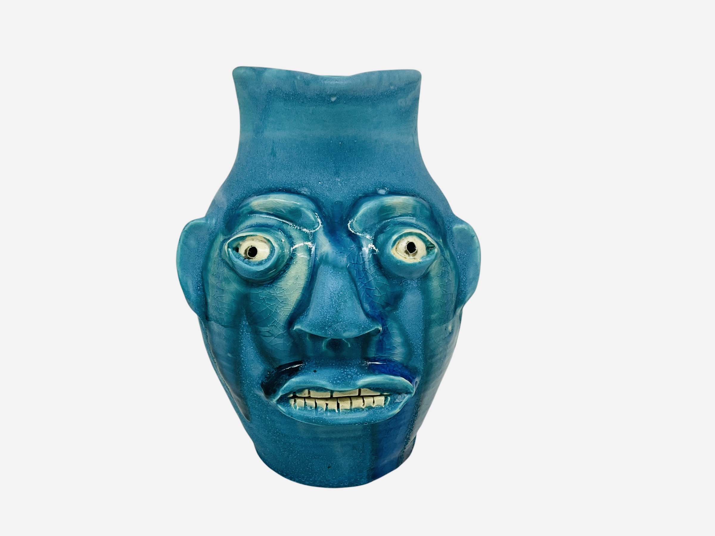 Randy Tobias Turquoise Face Pitcher