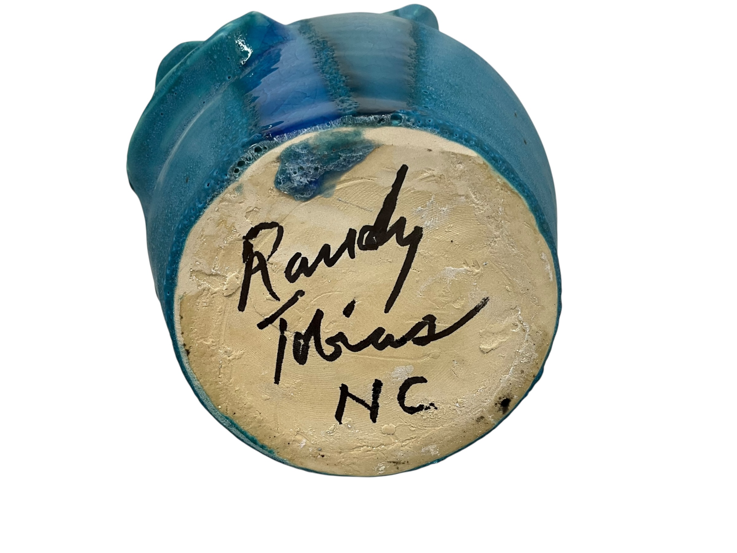 Randy Tobias Turquoise Face Pitcher