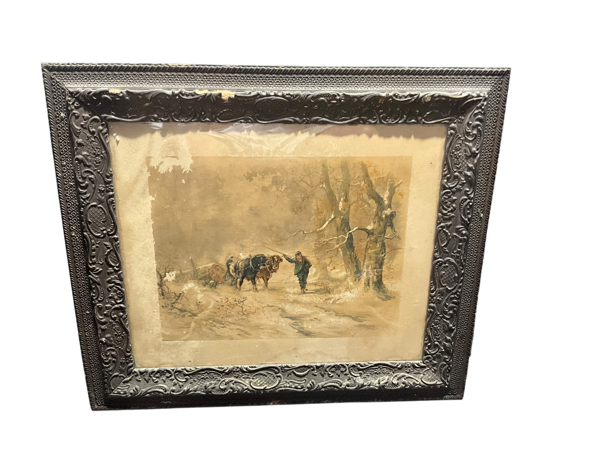 Vintage Print in Antique Frame