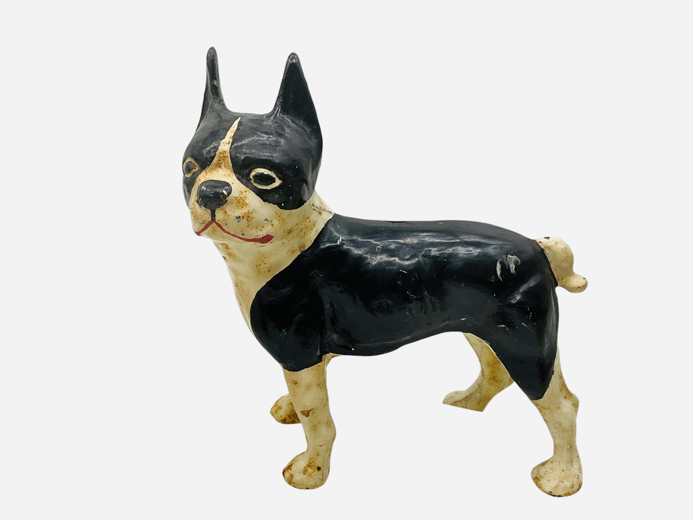 Two Cast Iron Boston Terrier Door Stops