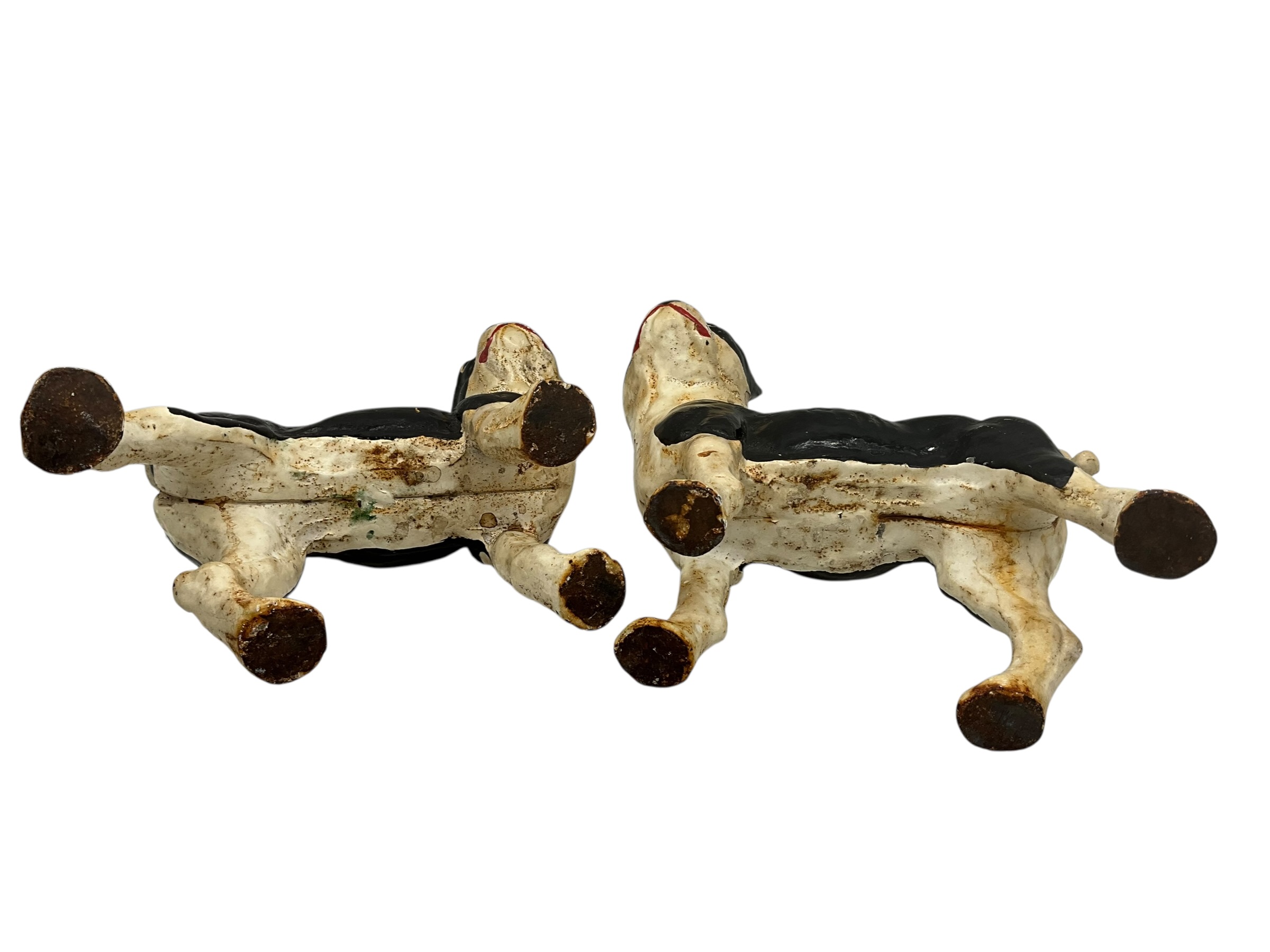 Two Cast Iron Boston Terrier Door Stops