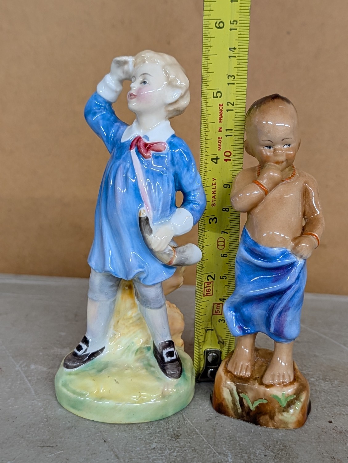 Two Porcelain Figurines comprising 5.75" Royal Doulton Little Boy Blue and 5"