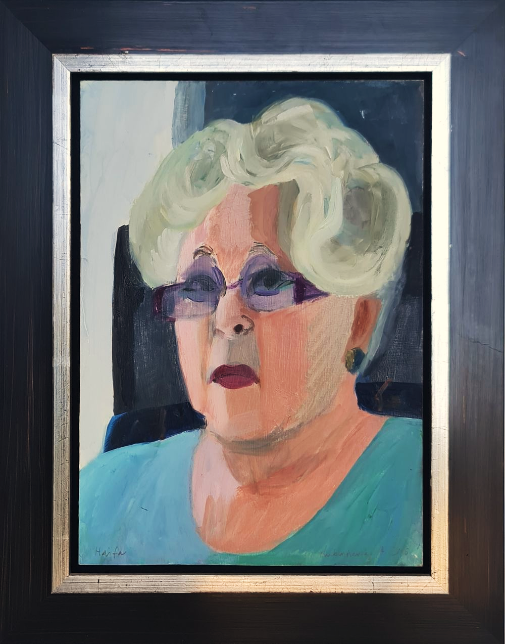 Anna Lukashevsky
. Portrait, oil on wood 42x30 cm, framed 2016