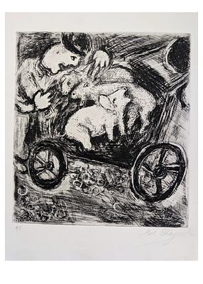 Marc Chagall
. Le Berger et son Troupeau, from Fables (Cramer 22), 1952 
Etching with drypoint 
