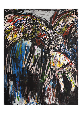 URI LIFSHITZ
. Mixed media on paper (including pastel, oil or acrylic, charcoal, perhaps also 