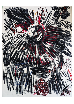 Aviva Uri
. Pastel and charcoal on print, 
marked H.C 
Signed by the artist 
67X48 cm 