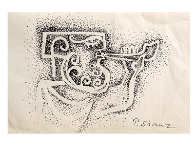 Pinchas Shaar
. Ink on paper 
Signed, unframed 20*14