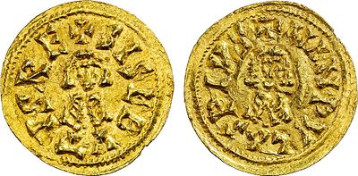 Visigoth - Sisebut (612-621). Gold; Tremissis; Nandolas, (Diocese Portocale); +SISEBVTVSRE / 