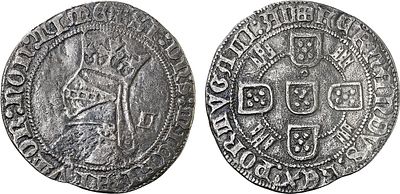 Portugal - Fernando I (1367-1383). Barbuda; -L; +SI:DnS:mIChI:AIVTOR:nOn:TImE / 