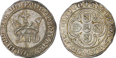 Portugal - Afonso V (1438-1481). Real Grosso; L, Lisbon; +ADIVTORIVM:nOSTRVM:In:nomine:DnI / 
