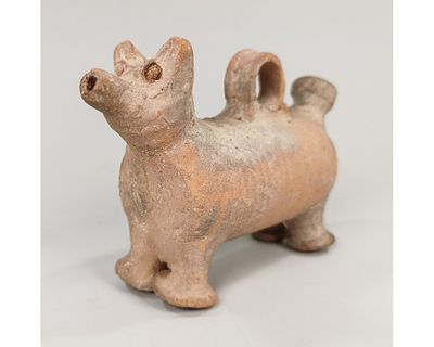 Zoomorphic vessel, Late Roman-Early Byzantine, L. 16,5 cm, H. 10 cm, 250 g