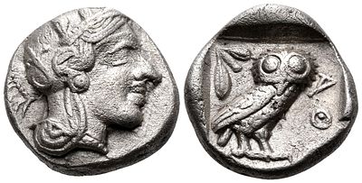 Drachm AR, Attica, Athens (454-404 BC). Drachm AR, Attica, Athens, c. 454-404 BC, (15 mm, 4.17 