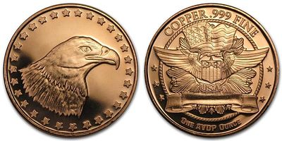1 Oz Cooper Coin, 33 mm, 31,10 g