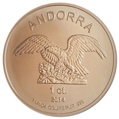 1 Oz Cooper Coin, 33 mm, 31,10 g