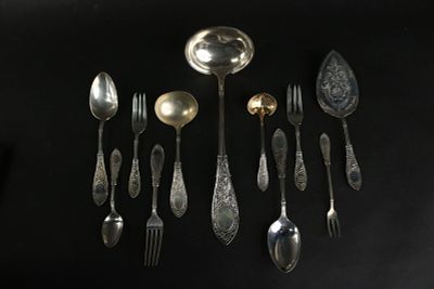 Whiting Sterling Arabesque Pattern Flatware. Whiting Sterling Arabesque Pattern Flatware By