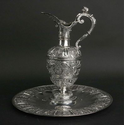 D.C. Rait & Sons Sterling Silver Ewer and Basin. D.C. Rait & Sons Sterling Silver Ewer and