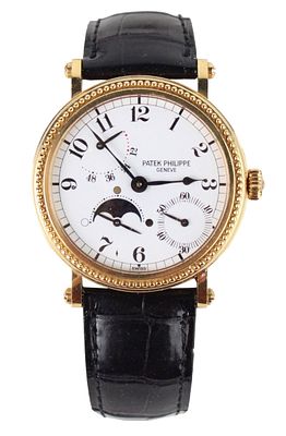 Patek Philippe 5015J 18K Yellow Gold Power Reserve Moonphase Watch. Patek Philippe 5015J 18K