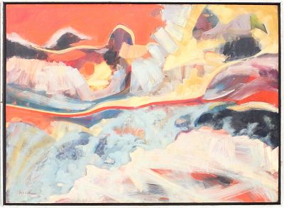Syd Solomon, American 1917-2004, Abstract, Oil on Board. Syd Solomon American, 1917-2004