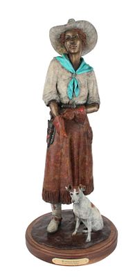 Star Liana York, 1952, Buffalo Gals Precast, Bronze. Star Liana York 1952 Buffalo Gals