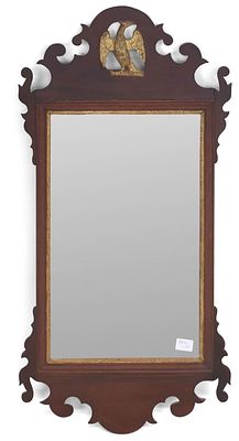 Chippendale Parcel-Gilt Mahogany Mirror. Chippendale Parcel-Gilt Mahogany Mirror English or 