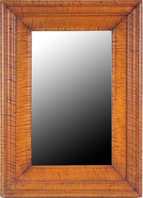 Figured Maple Mirror. Figured Maple Mirror Possibly Chester County, PA, 19th C. Provenance: 