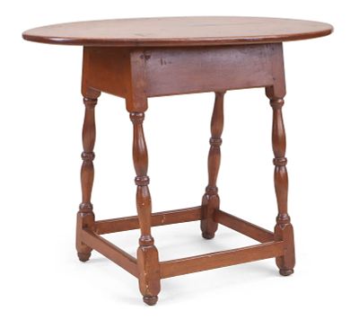 Queen Anne Turned Maple Tavern Table. Queen Anne Turned Maple Tavern Table New England 