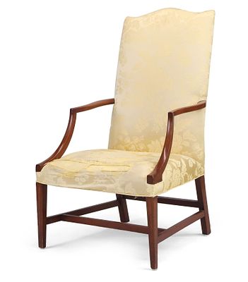 Federal Mahogany Lolling Chair. Federal Mahogany Lolling Chair Massachusetts, circa 1800-1820 