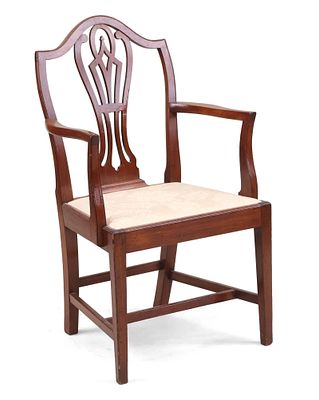 Federal Mahogany Shield Back Armchair. Federal Mahogany Shield Back Armchair Probably 