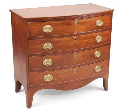 Federal Cherrywood Bowfront Chest of Drawers. Federal Cherrywood Bowfront Chest of 