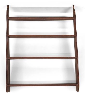 Red-Stained Pine Wall Shelf. Red-Stained Pine Wall Shelf New England, 19th century. Provenance: 