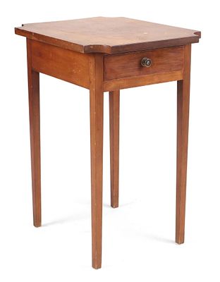 Federal Inlaid Cherrywood One-Drawer Work Table. Federal Inlaid Cherrywood One-Drawer Work 
