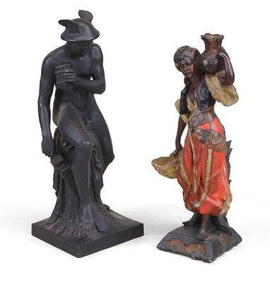 After Bertel Thorvaldsen, Danish 1768-1844, Mercury About to Kill Argus, Patinated Metal. After 