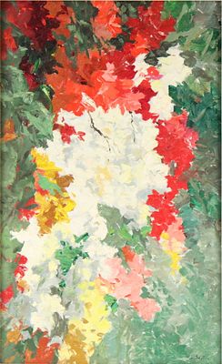 In the Manner of Lloyd Sexton Jr, 1912-1990, Flowers, Oil on Canvas. In the Manner of Lloyd 