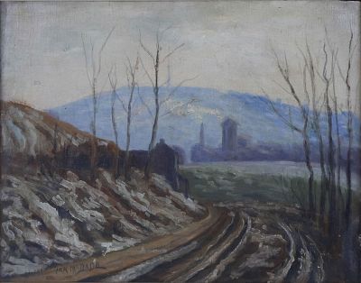 Ira McDade, 1873-1954, The Last of the Snow, Oil on Canvas on Board. Ira McDade 1873-1954 The 