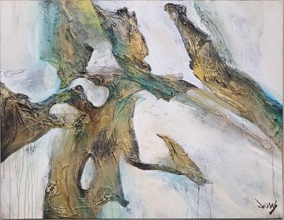 Jonas Gerard, 1941-2020, The Texture of Time I, Mixed Media on Canvas. Jonas Gerard 1941-2020 