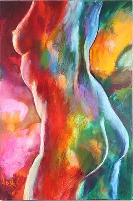 Jonas Gerard, 1941-2020, Cotton Candy #2, Mixed Media on Canvas. Jonas Gerard 1941-2020 Cotton 