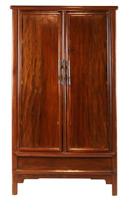 Chinese Huang Huali and Elm Tapered Cabinet. Chinese Huang Huali and Elm Tapered 
