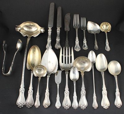 Whiting Sterling Flatware in the Violet Pattern. Whiting Sterling Flatware in the Violet 