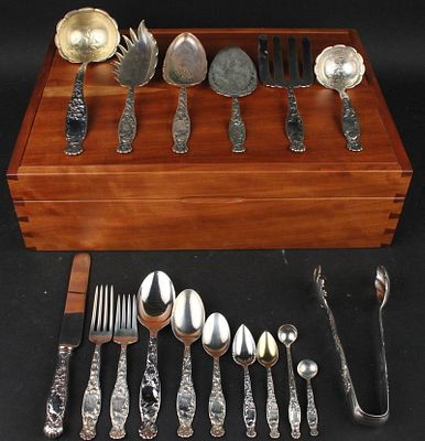 1880 Heraldic Pattern Sterling Silver Flatware. 1880 Heraldic Pattern Sterling Silver 