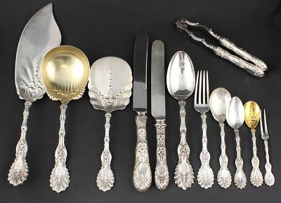 1895 Sterling Silver Radiant Flatware. 1895 Sterling Silver Radiant Flatware By Whiting. 