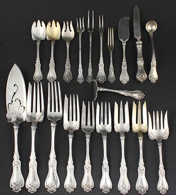 Sterling Silver Violet Pattern Forks and Flatware. Sterling Silver Violet Pattern Forks and 