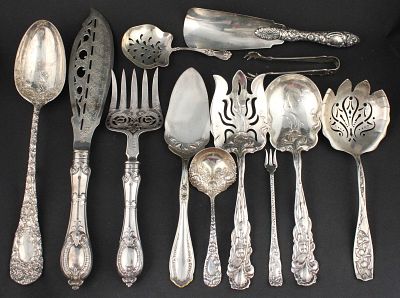 Collection of Sterling Silver Service Flatware. Collection of Sterling Silver Service 