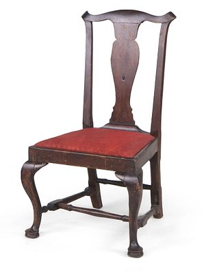 Chippendale Walnut Side Chair. Chippendale Walnut Side Chair Boston, Mass., c. 1775, appears to 