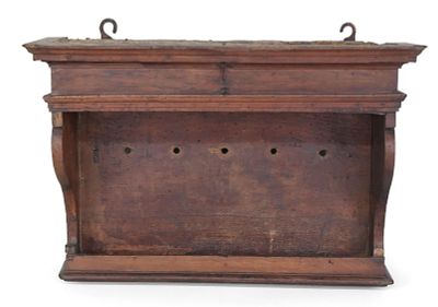 Walnut Hanging Shelf. Walnut Hanging Shelf English, early 18th C. Provenance: The consignor's 