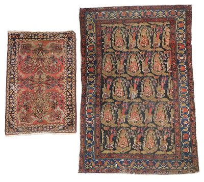 Lilihan Rug and a Hamadan Rug. Lilihan Rug and a Hamadan Rug Northwest Persia, c. 1925. 