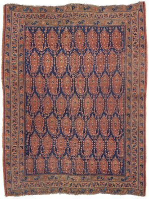 Afshar Rug. Afshar Rug Southwest Persia, first 1/4 20th C. Areas of wear, partial ends. 69 1/2 